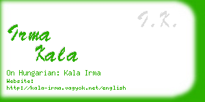 irma kala business card